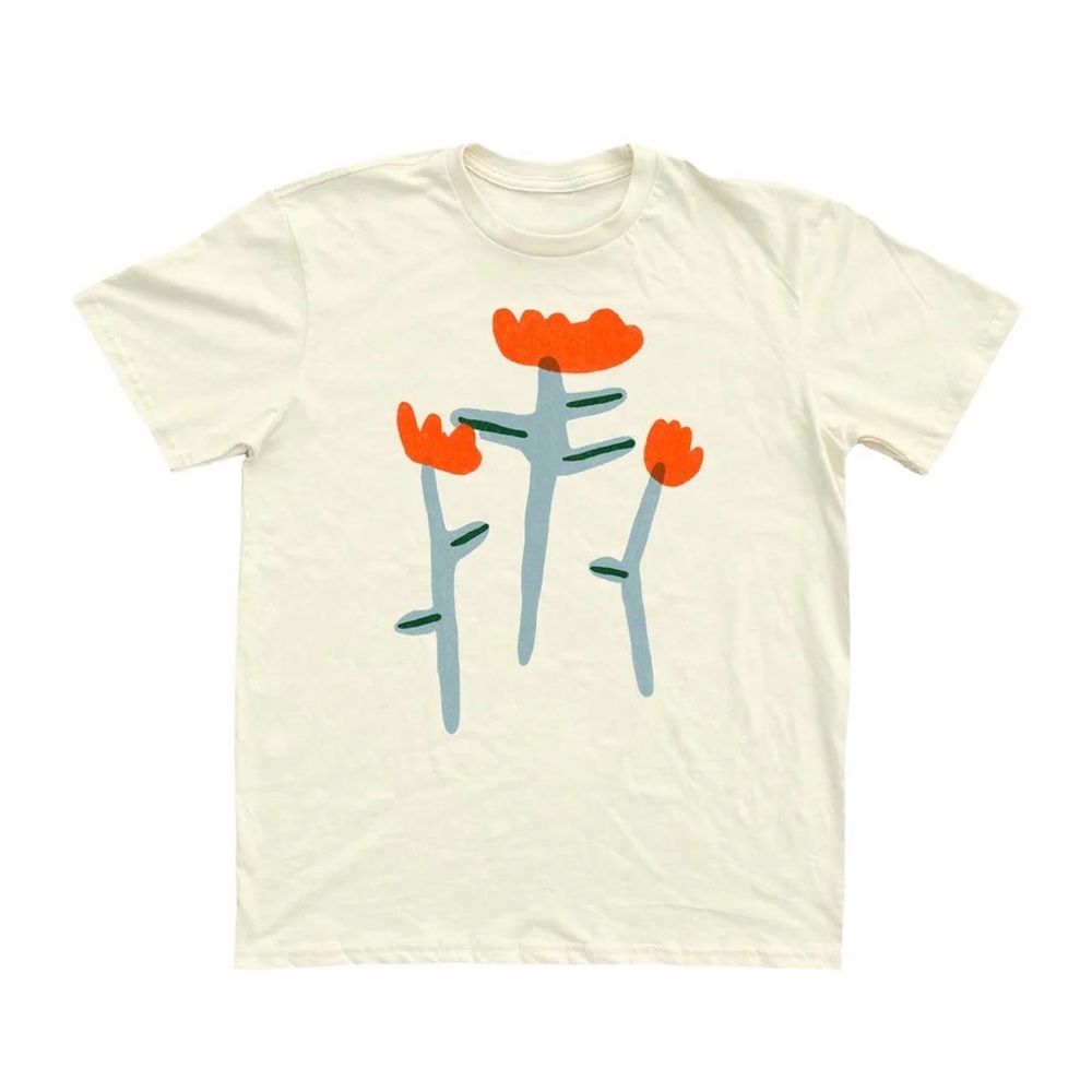 Yarrow Goods Poppy Graphic Tee - Cream - XL